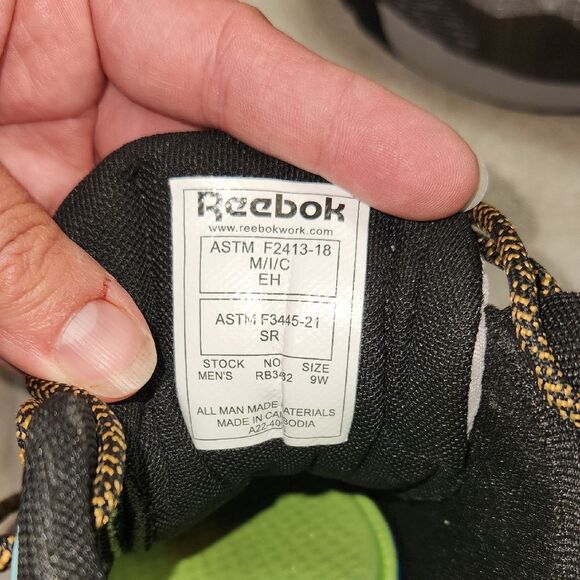 Reebok Nano Adventure X1 Gray Orange Athletic Work Shoes Men 9 Wide Composite - Picture 8 of 13